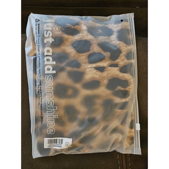 CupsheLeopard Print Tie Mini Skirt- NWT - Sz L - Picture 6 of 6